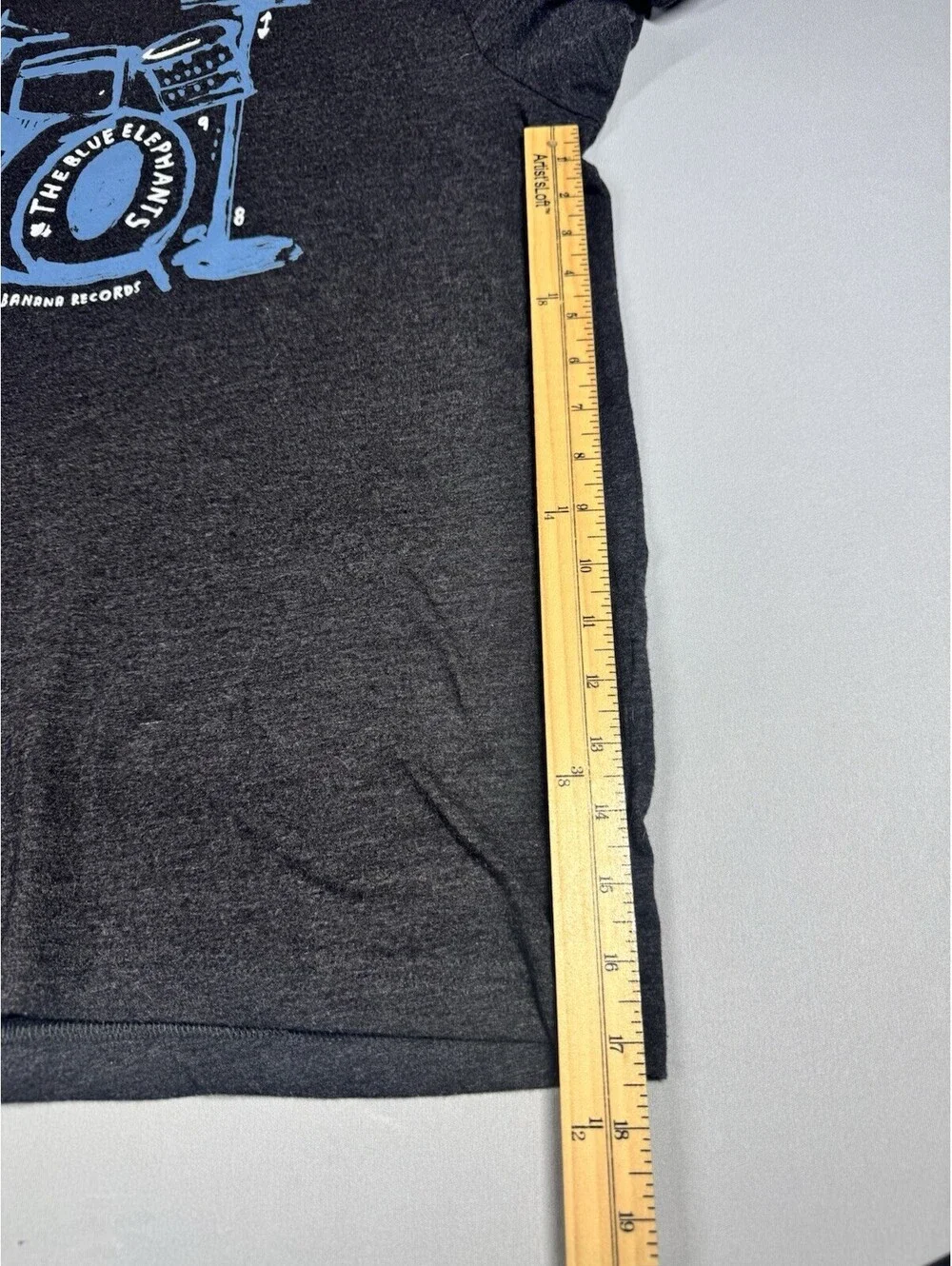 Banana Republic T Shirt Mens XL Short Sleeve Light Grey Crew Neck Drum Set